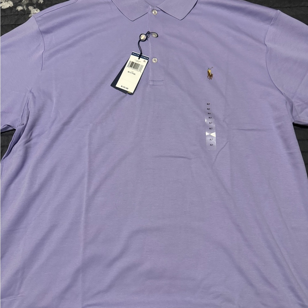 Ralph Lauren Lavender Short-Sleeve Polo with Pony Logo